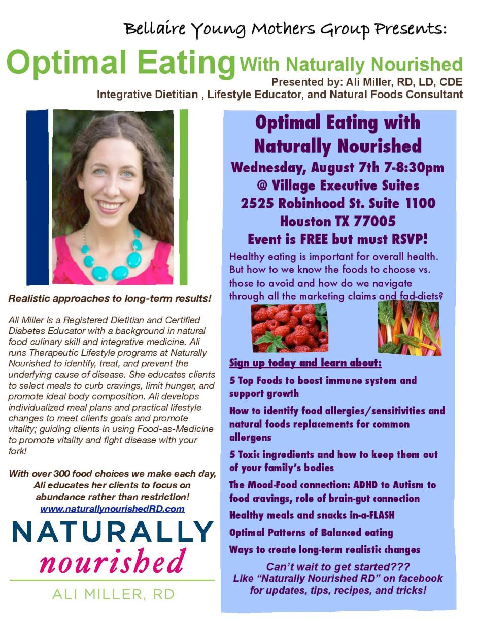 Bellaire Young Mothers Flyer